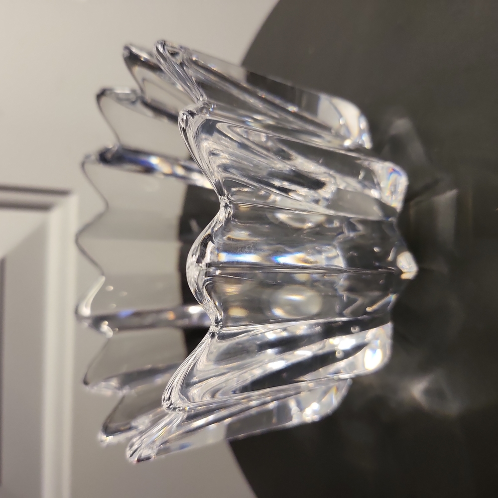ORREFORS JAN JOHANSSON FLEUR PATTERN Signed Crystal Bowl 3.5" x 4.75" - Picture 4 of 8